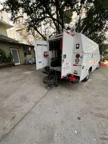 Magnet Plumbing service vehicle on-site for Faucet Repair in Hilo