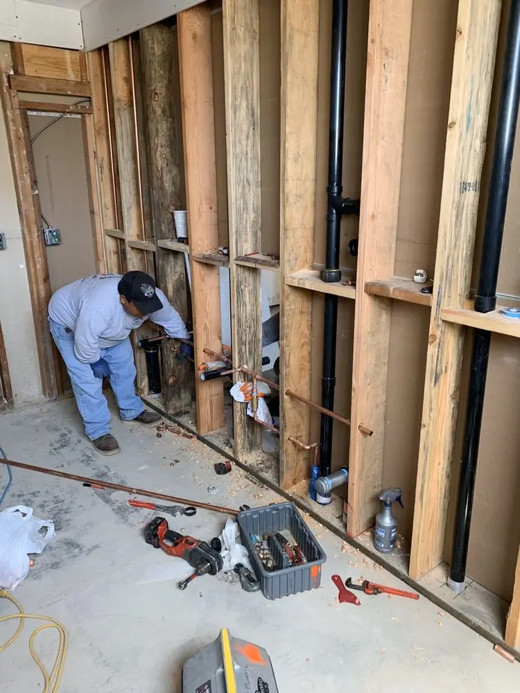 Commercial rough-in plumbing for Water Heater Replacement in Hilo